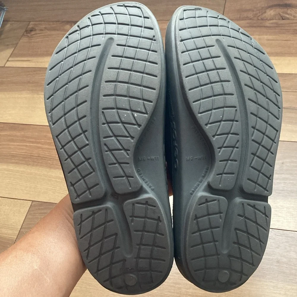 OOFOS Gray Slide Sandals
